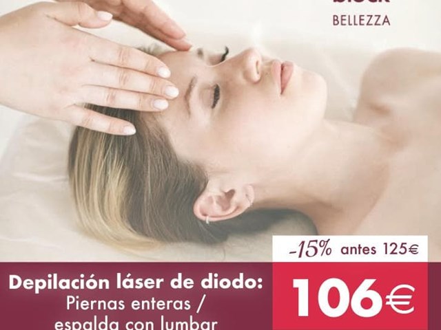 DEPILACIÓN LÁSER - piernas enteras, espalda con lumbar